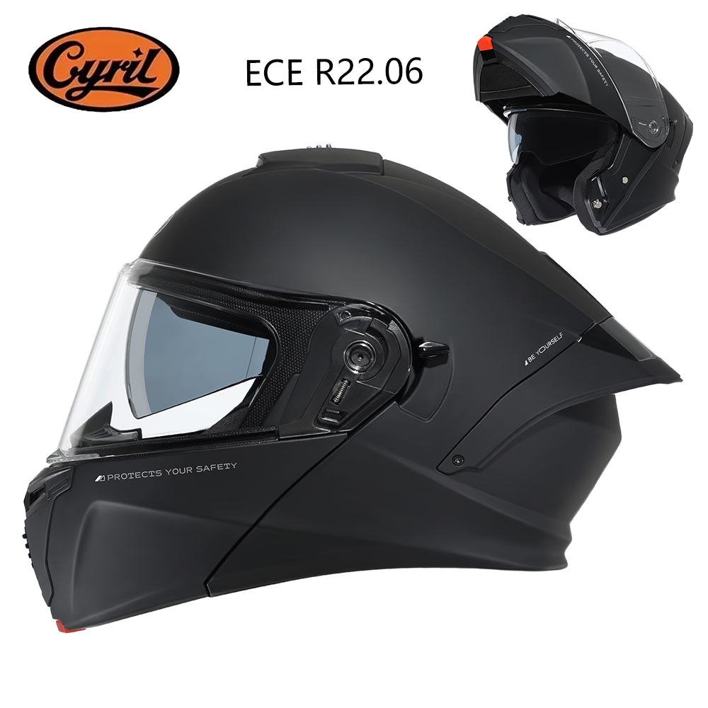 Modular Flip Up Motorcycle Helmet Dot Approved - Casco Modulare CYRIL per Moto, Omologato