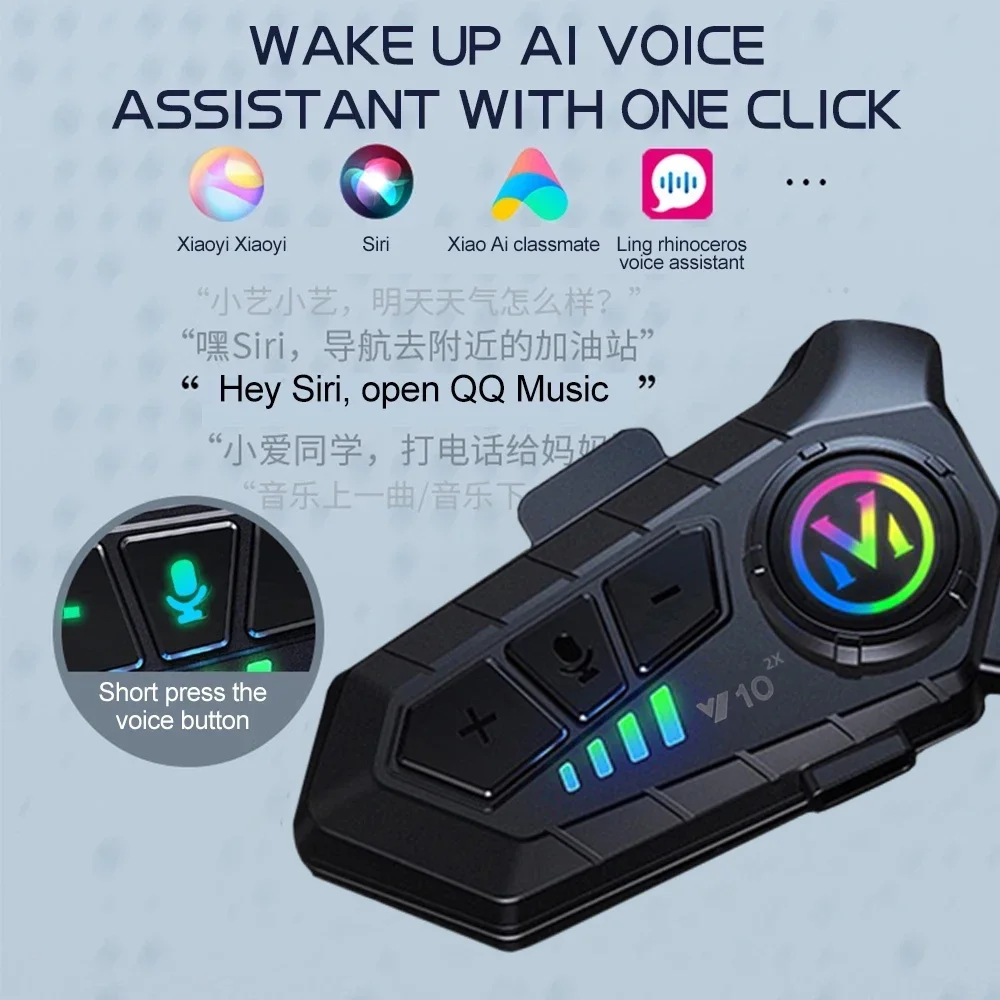 Interfono Bluetooth V10 2X per - Universal Motorcycle Helmet Intercom Headset recensione e prezzo