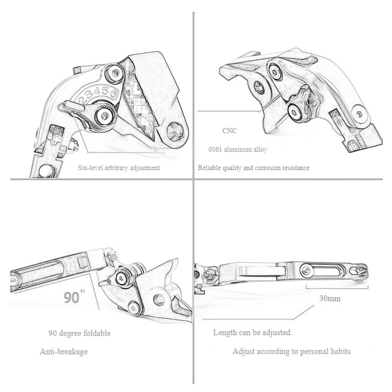 Per HONDA NC700X NC700 X 2016- - Cnc Aluminum Adjustable Brake Clutch Levers recensione e prezzo