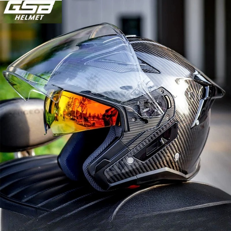 Casco Moto GSB in Fibra di Car - Carbon Fiber Lightweight Motorcycle Helmet recensione e prezzo