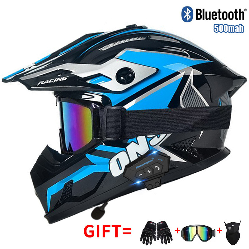 Casco da moto per fuoristrada  - Full Face Motorcycle Helmet With Bluetooth recensione e prezzo